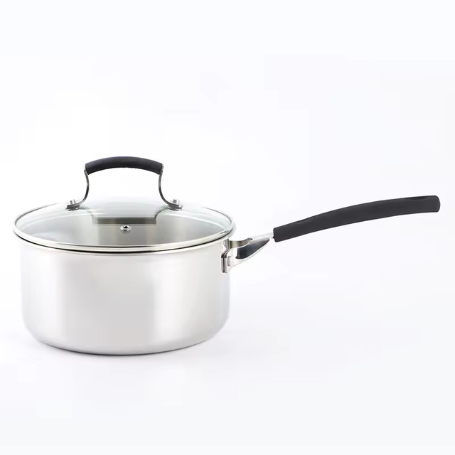 High Quitity 9pcs Tri-ply Stainless Steel Kitchen Ware Cooking Pot Cookware Sets With Tempered Glass Lid