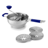 Rotary Stainless Steel Food Mill Strainer Potato Masher Grinder Vegetable Mill Detachable Silicone Handle with 3 Milling Discs