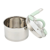 Wholesale Custom Kitchen Utensils Stainless Steel Cooking Pot Set Pots And Pans Set With Silicone Handle 10 Pieces Double Spout Cookware Set