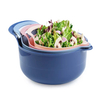 Multifunctional Stackable Mixing Bowls 4 Piece Nesting Plastic Mixing Bowl Set with Pour Spouts and Handles Salad Mixing Bowl