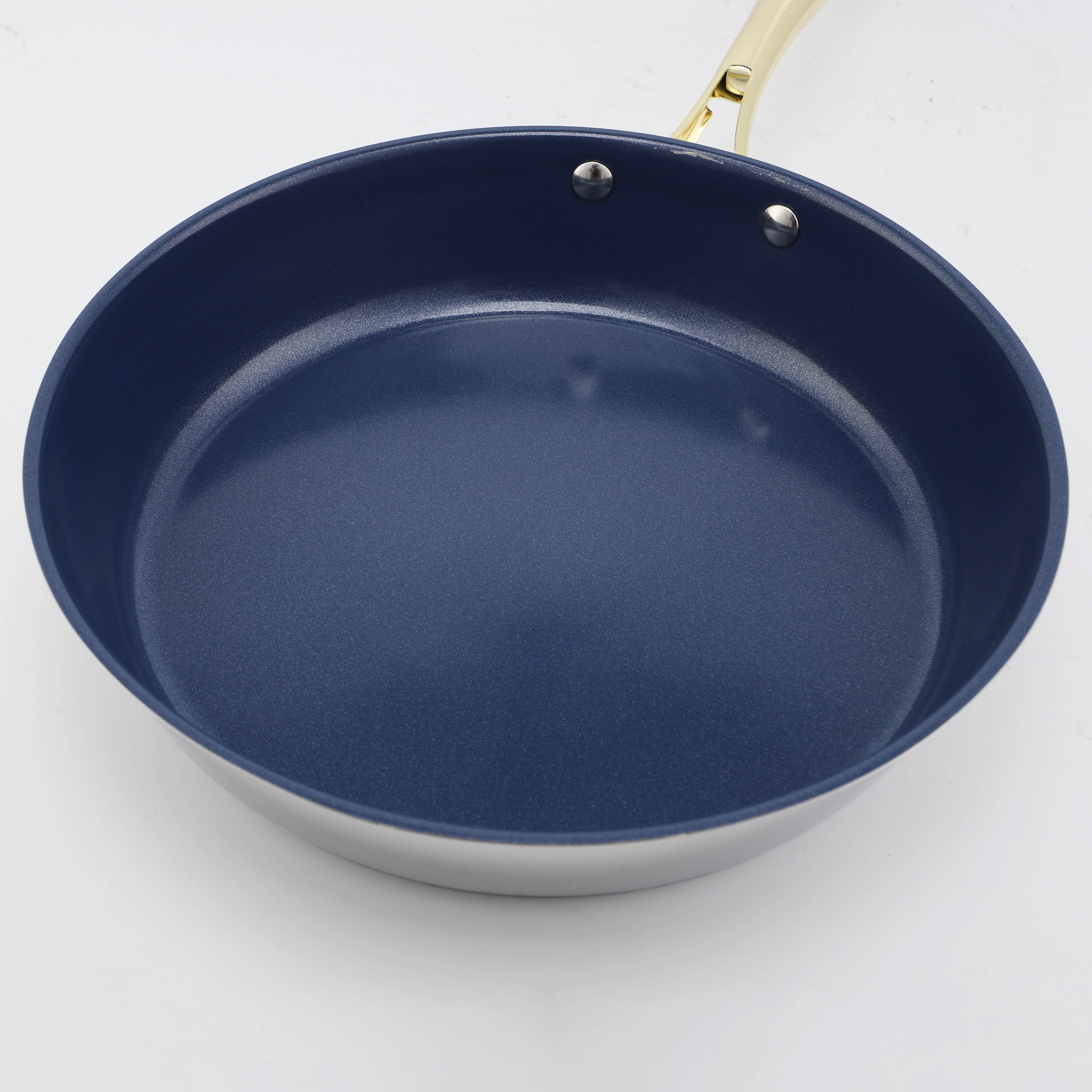 Hot Sale Wholesale 3 Layer Base Stainless Steel Pan 20/24/26/28cm 8inch/10inch/12inch Ceramics Nonstick Cookware Frying Pan