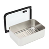 New Design 304 Stainless Steel Fresh-keeping Lunch Box Glass Cover Leak-proof Heating Food Grade Microwave Sealed Box