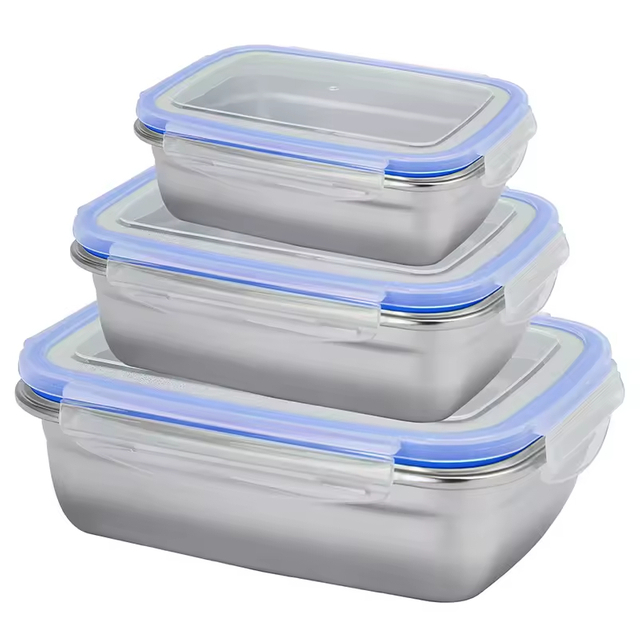  Sealed Leakproof Dishwasher Safe Food Container 304 Stainless Steel Lunch Box