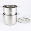 Factory Supply Kitchenware 8 Liter Stainless Steel Pasta Cooker 24cm Pasta Cooker Steamer Multi-Pot