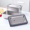 Design 304 Stainless Steel Fresh-keeping Lunch Box Stainless Steel Cover Leak-proof Heating Food Grade Microwave Sealed Box