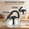 Factory Wholesale 2.5LWhistling Tea Kettle Pot Cool-Touch Handle Stainless Steel Hot Water Teapot for ALL Stovetop