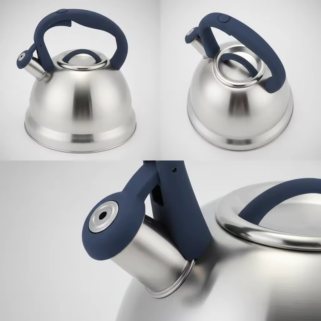 Factory Wholesale 2.8- 3L Whistling Tea Kettle Tea Pot Customized Color Stainless Steel Hot Water Teapot for ALL Stovetop