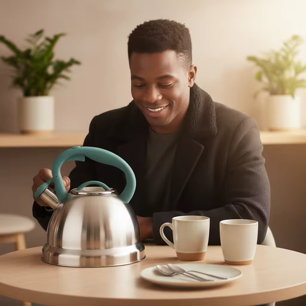 Factory Wholesale 2.8-3L Whistling Tea Kettle Tea Pot Customized Color Stainless Steel Hot Water Teapot for ALL Stovetop