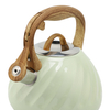 2.7L Kitchen Home Water Tea Pot Stainless Steel Whistling Kettle Wood Grain Handle With Color Painting