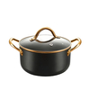 10PCS Modern Home Kitchen Recycled Heavy Gauge Aluminum Nonstick Cooking Pot Set with Grilldle Pan Easy Clean