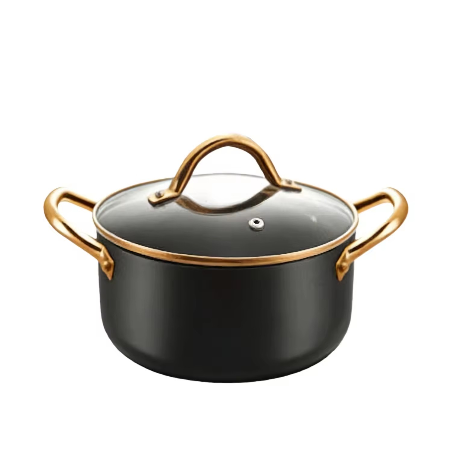 10PCS Modern Home Kitchen Recycled Heavy Gauge Aluminum Nonstick Cooking Pot Set with Grilldle Pan Easy Clean