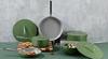 12PCS Customizable Ceramic Non Stick Pans and Pots Set Induction Cast Aluminum Ceramic Cookware Set Pots and Pans Set