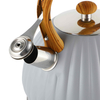 3.0L Stove Top Stainless Steel Tea Pot New Food Grade Polished Custom Top Seller Whistling Tea Kettle With Wood Handle