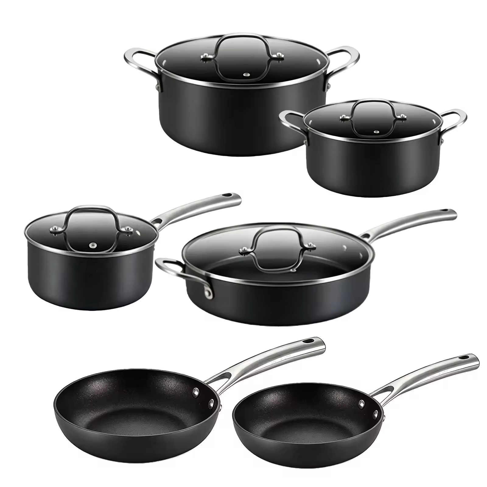 Modern Home Kitchen Recycled Heavy Gauge Aluminum Nonstick Frying Pan Omelet Pans Chef's Pan PFOA Free Induction Compatible