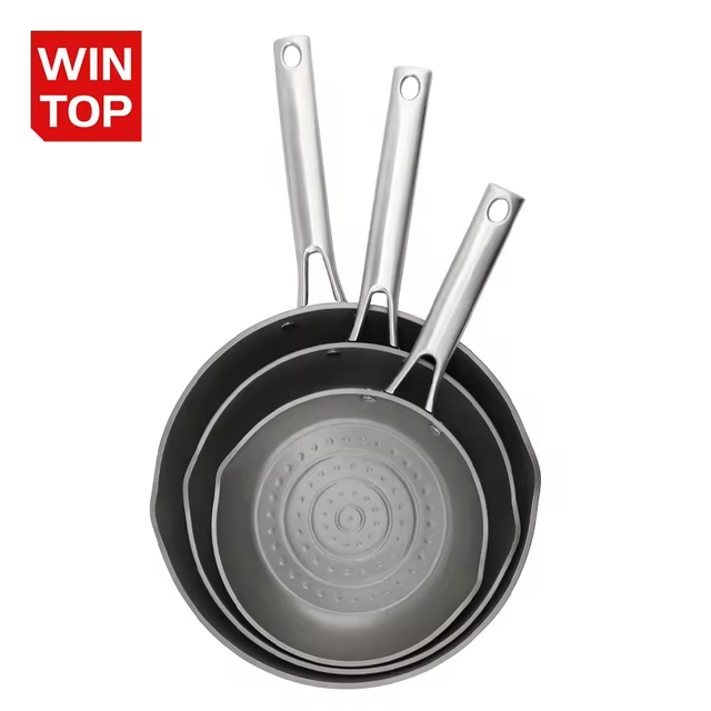 Premium Hard-Anodized Nonstick Aluminum Fry Pan Skillets Oven Safe to 500F Durable Desktop Oven Frying Pan Set PFOA Free