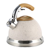 Factory Wholesale 3L Whistling Tea Kettle Tea Pot Customized Color Stainless Steel Hot Water for ALL Stovetop with Wood Handle