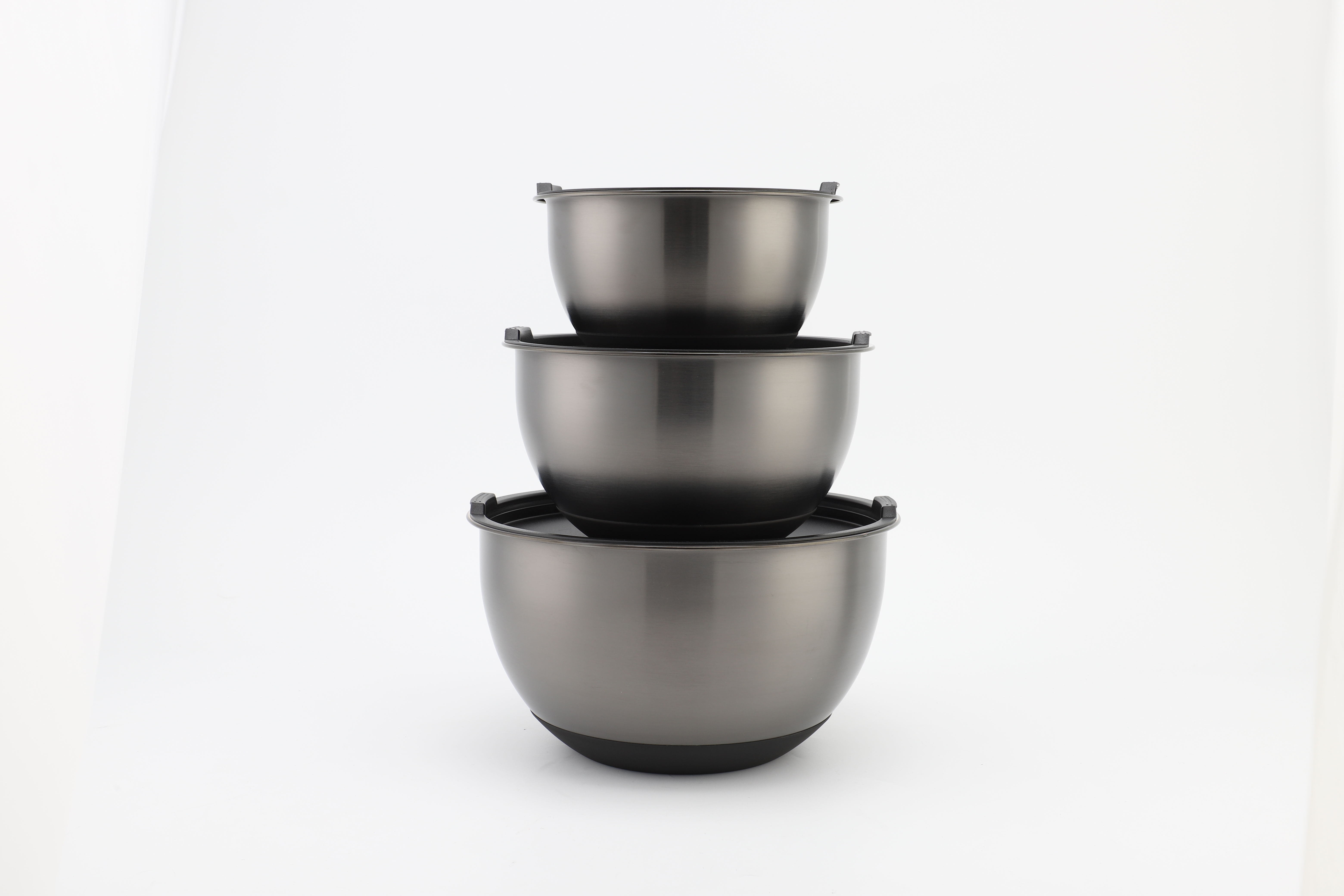 Kitchen Baking Salad Mixing Bowl Set 16/20/24/26/28cm Large Stainless Steel with Silicone Bottom Polished Technique