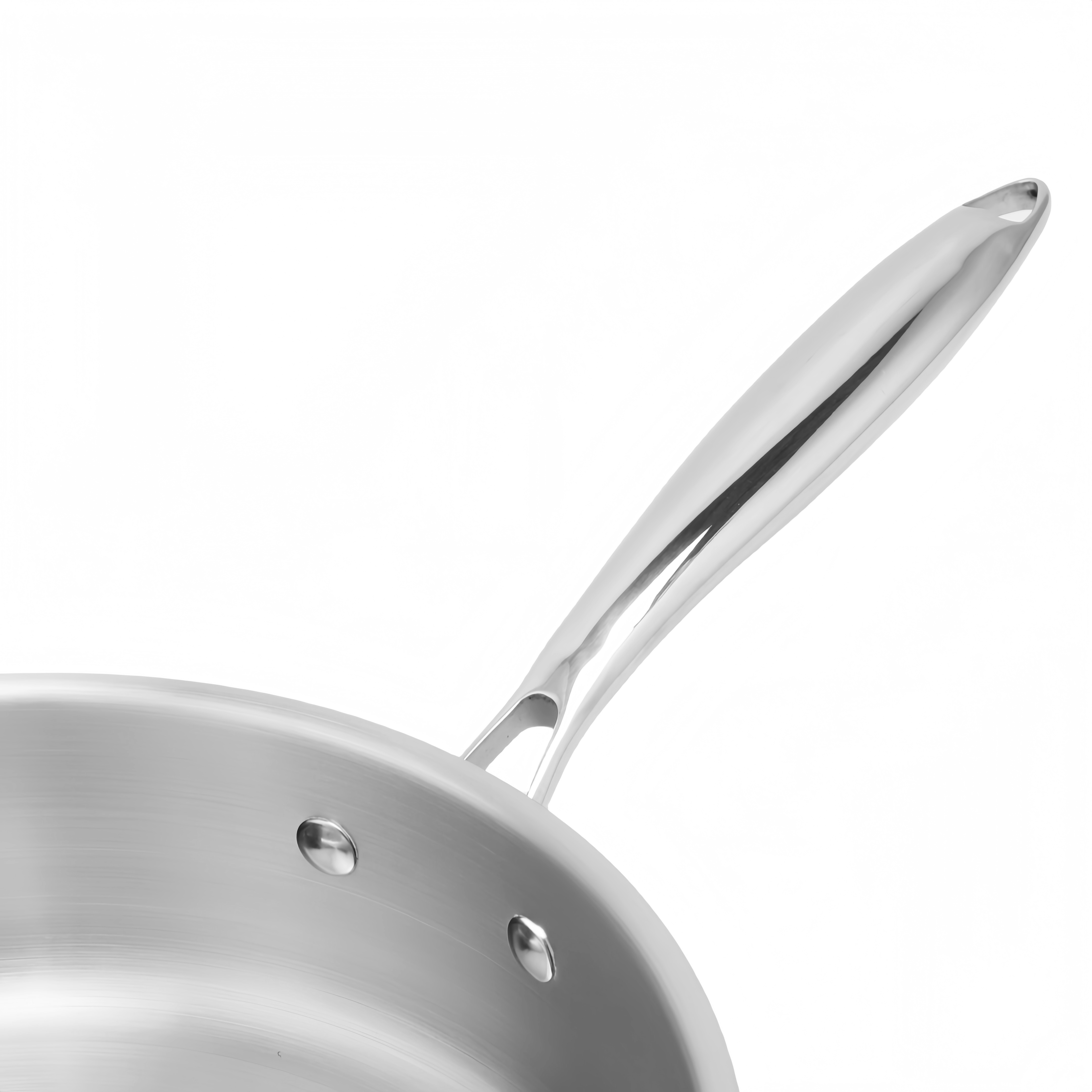 High Quality 316 Stainless Steel Cook Saute Pan Three Layer Steel Double Ear Frying Pan Rapid Heat Conduction Sauting Fry Pan