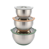 Stainless Steel Mixing Bowl with Lid Multi-Function Salad Baking Metal Mixing Bowls