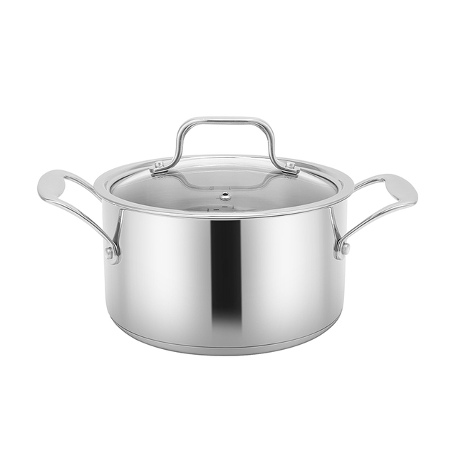Wholesale Custom 9 Piece Stainless Steel Impact Bonded Bottom Pots and Pans Non-Toxic Kitchen Cookware Set