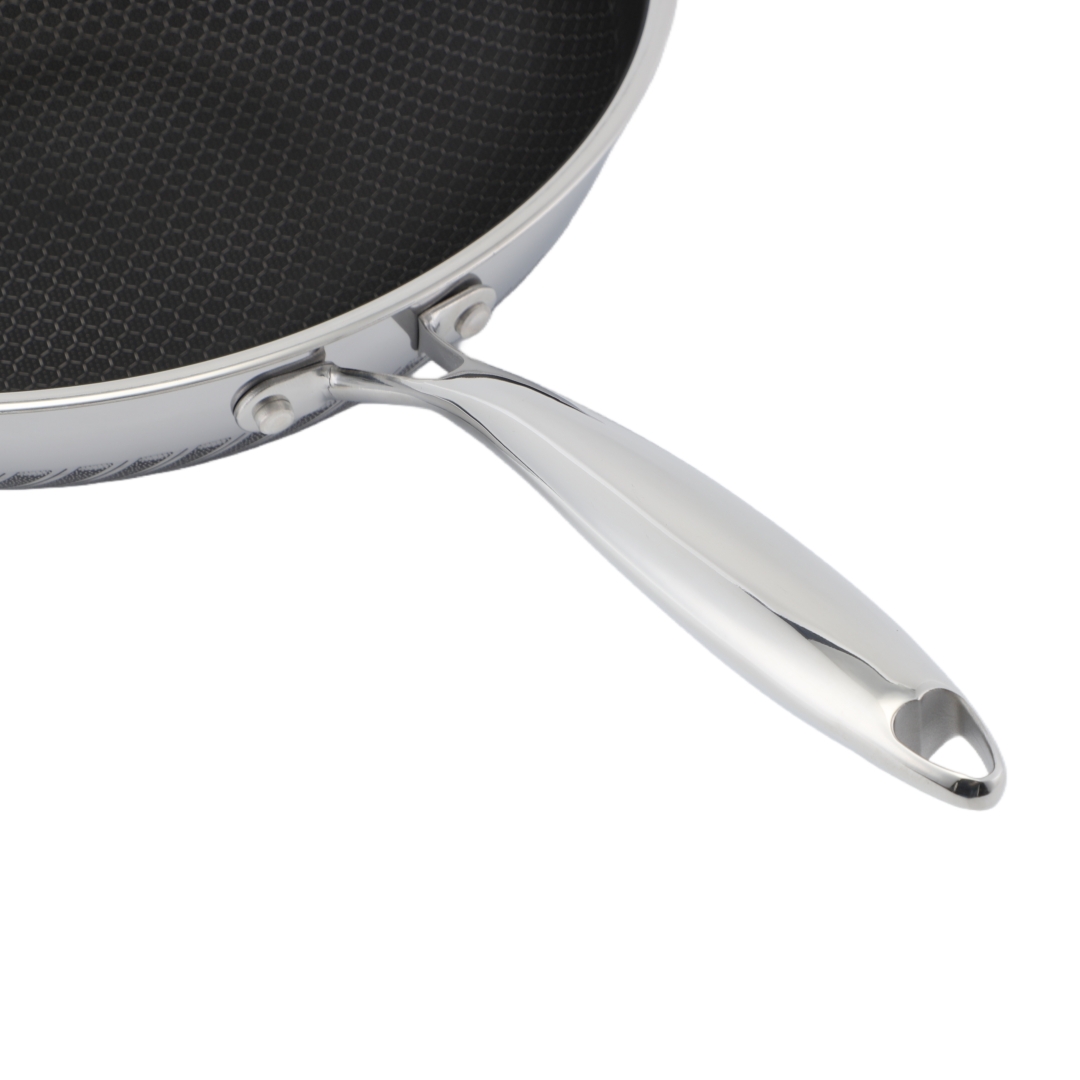 Non Stick Tri Ply Stainless Steel Honeycomb Cookware Set Stainless Steel Pots and Pans Frying Pan Wok Pizza Pan Saucepan Pot Set