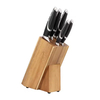 2025 New 6-Piece Stainless Steel Chef Knife Set with Wooden Block Premium Kitchen Knives
