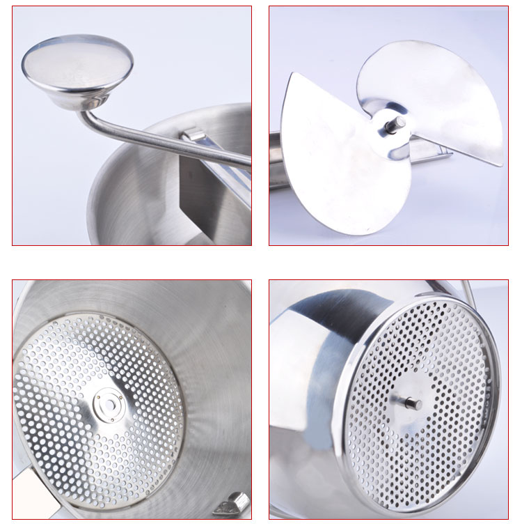 Rotary Stainless Steel Food Mill Strainer Potato Masher Grinder Vegetable Mill Stainless Steel Handle with 3 Milling Discs