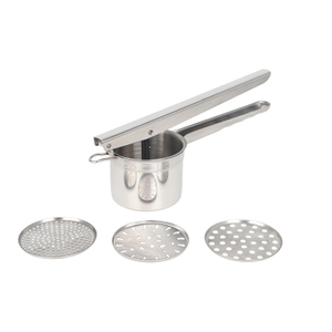 New Design Kitchen Grater Potato Ricer With 3 Interchangeable Discs Stainless Steel Creates Smooth Masher