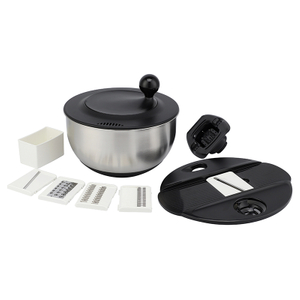 Multifunction Fruits Vegetables Large 5L Stainless Steel Salad Spinner With Grater