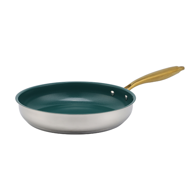 Hot Sale Wholesale 3 Layer Base Stainless Steel Pan 20/24/26/28cm 8inch/10inch/12inch Ceramics Nonstick Cookware Frying Pan