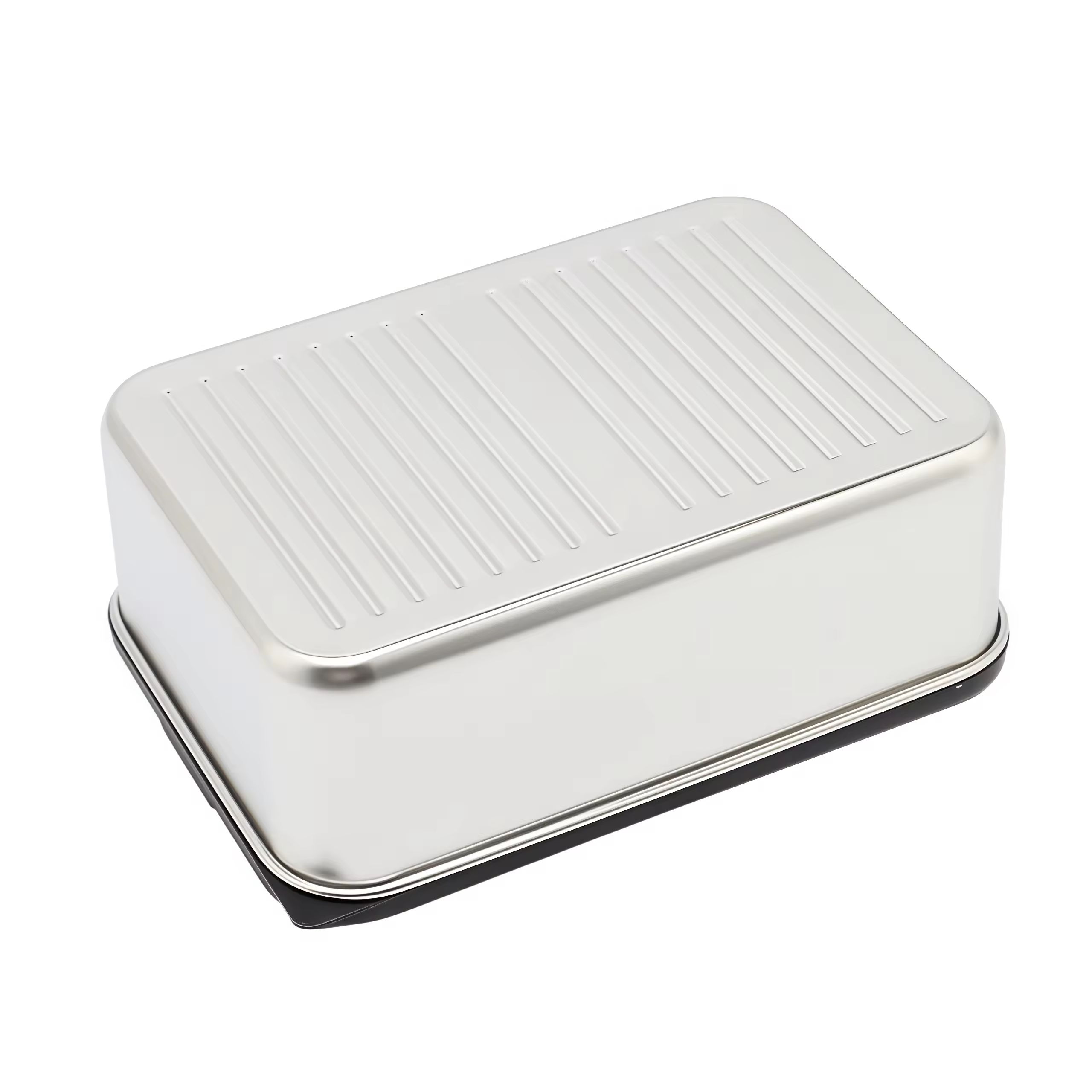 New Design 304 Stainless Steel Fresh-keeping Lunch Box Glass Cover Leak-proof Heating Food Grade Microwave Sealed Box