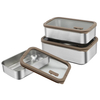 Popular School Lunch Box Leakproof Stainless Steel Food Container for Teenagers With Glass Lid Stainless Steel Food Carrier