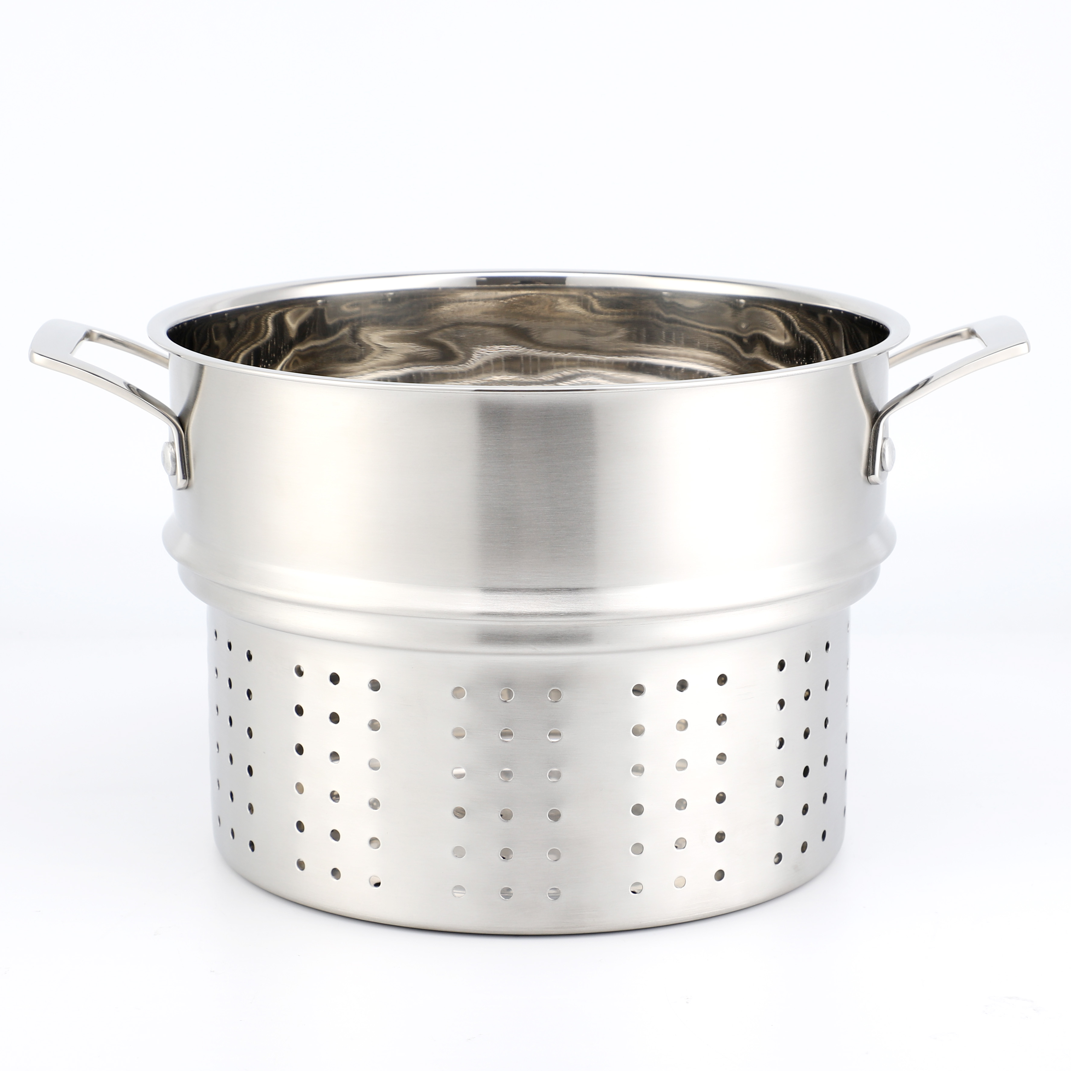 Factory Supply Kitchenware 8 Liter Stainless Steel Pasta Cooker 24cm Pasta Cooker Steamer Multi-Pot