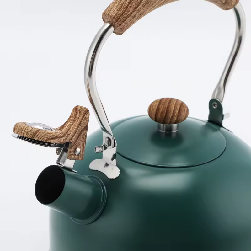 Hot Selling 2.6QT Custom Stainless Steel Whistling Tea Kettle High Quality 2.5L for Stove Top Modern Design Metal Tea Pot