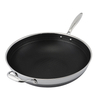 Hybrid TriPly Stainless Steel Nonstick Wok With Handle No Coating Nonstick Cookware Support ODM/OEM Non Toxic NO PFAS PFAS
