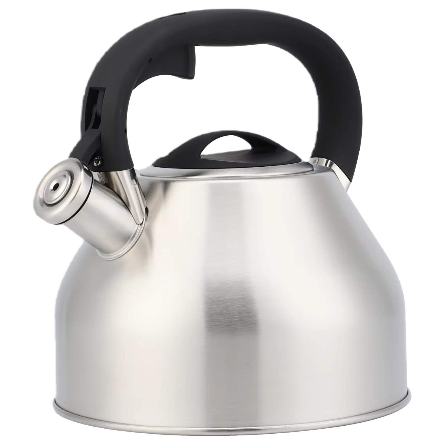 Modern 3L Stainless Steel Whistling Kettle Tea Teapot with Plastic Handle Home Kitchen Induction Stove Top Metal Construction