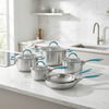 Factory New Arrival Stainless Steel Cookware Set with Handle Cooking Pots Brazed Bottom Cookware Set Casserole Soup & Stock Pots With Lids