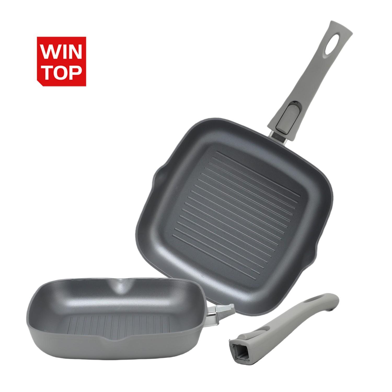 11 PCS Customizable Removable Handle Non Stick Pans and Pots Set Induction Cast Aluminum Ceramic Cookware Set Pots and Pans Set