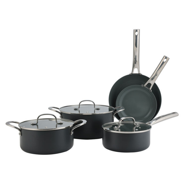 8 PCS Customizable Ceramic Non Stick Pans and Pots Set Induction Cast Aluminum Ceramic Cookware Set Pots and Pans Set