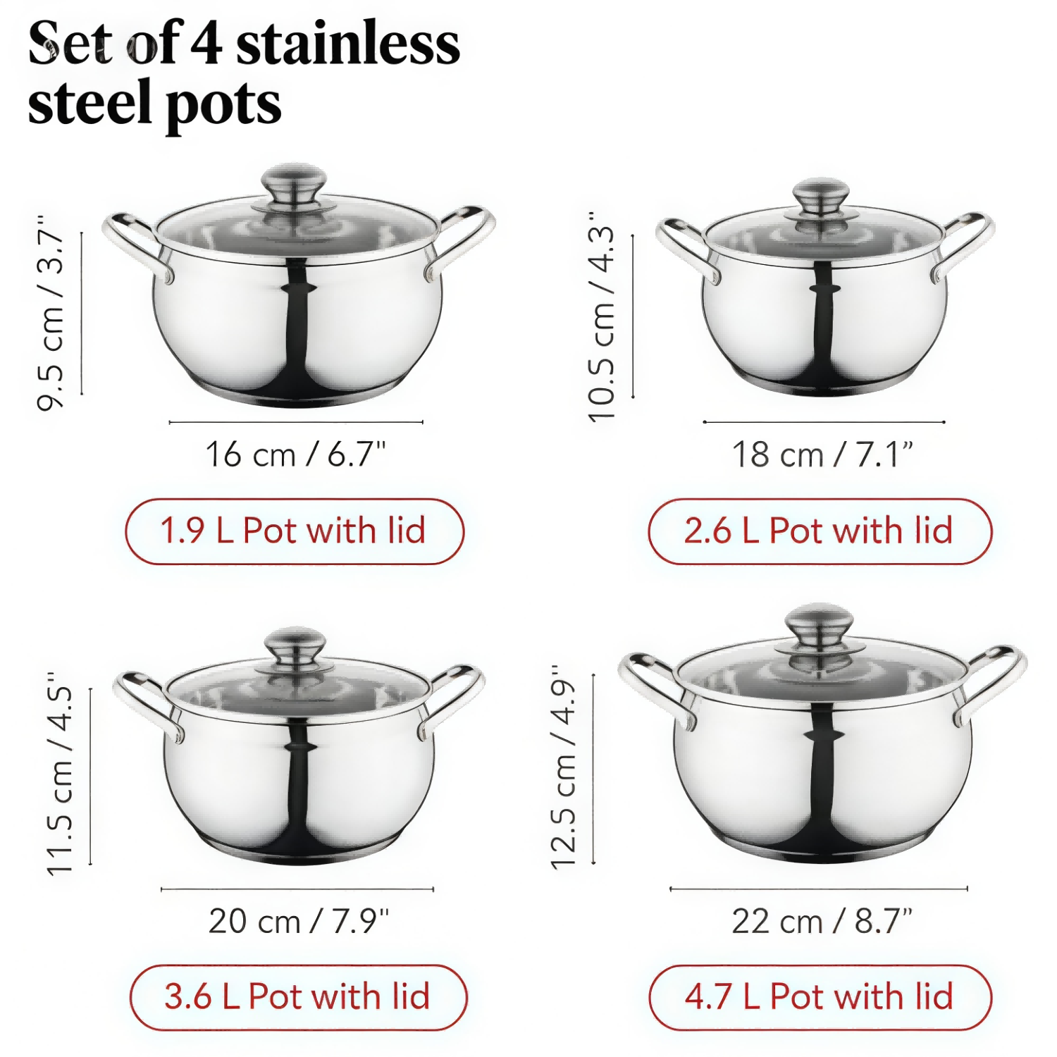 Hot Sale Apple Shape Cooking Pot Heavy Weight 5ply Base Stainless Steel Casserole Soup Pot Stock Pot with Stainless Steel Handle
