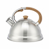 Factory Wholesale 3L Whistling Tea Kettle Tea Pot Customized Color Stainless Steel Hot Water for ALL Stovetop with Wood Handle