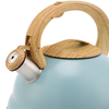 Factory Wholesale 3L Whistling Tea Kettle Tea Pot Customized Color Stainless Steel Hot Water for ALL Stovetop with Wood Handle