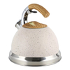 Factory Wholesale 3L Whistling Tea Kettle Tea Pot Customized Color Stainless Steel Hot Water for ALL Stovetop with Wood Handle
