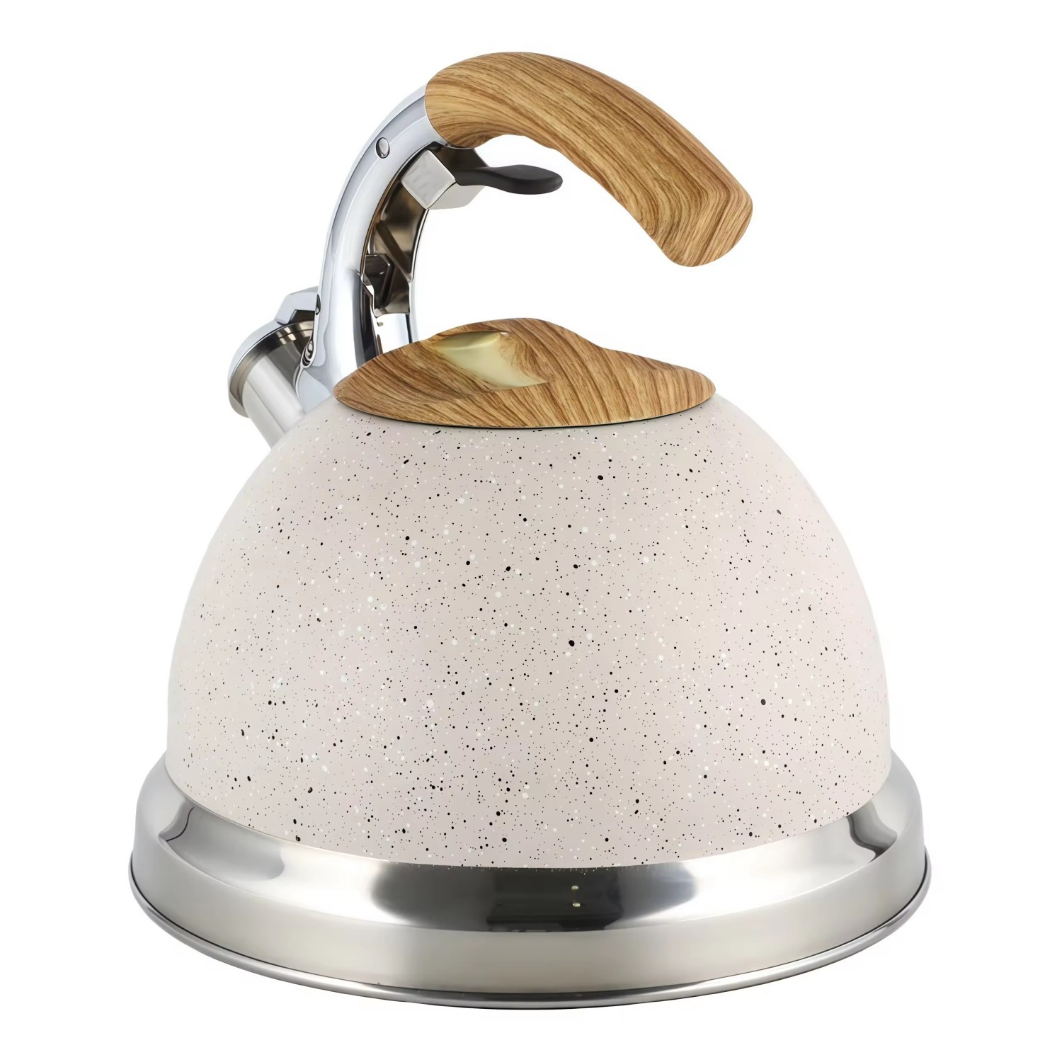 Factory Wholesale 3L Whistling Tea Kettle Tea Pot Customized Color Stainless Steel Hot Water for ALL Stovetop with Wood Handle