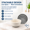 3-Piece Eco-Friendly Plastic Kitchen Mixing Bowl Set with PE Lid Versatile Salad Bowl Non Slip Nesting for Salad Cooking Baking 