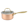 Factory New Arrival Tri-ply Copper Cookware Set with Handle Cooking Pots Induction Bottom Cookware Set Saucepan Frypan