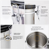 Airtight Stainless Steel Coffee Canister with Co 2 Valve Food Storage with Stainless Steel Scoop