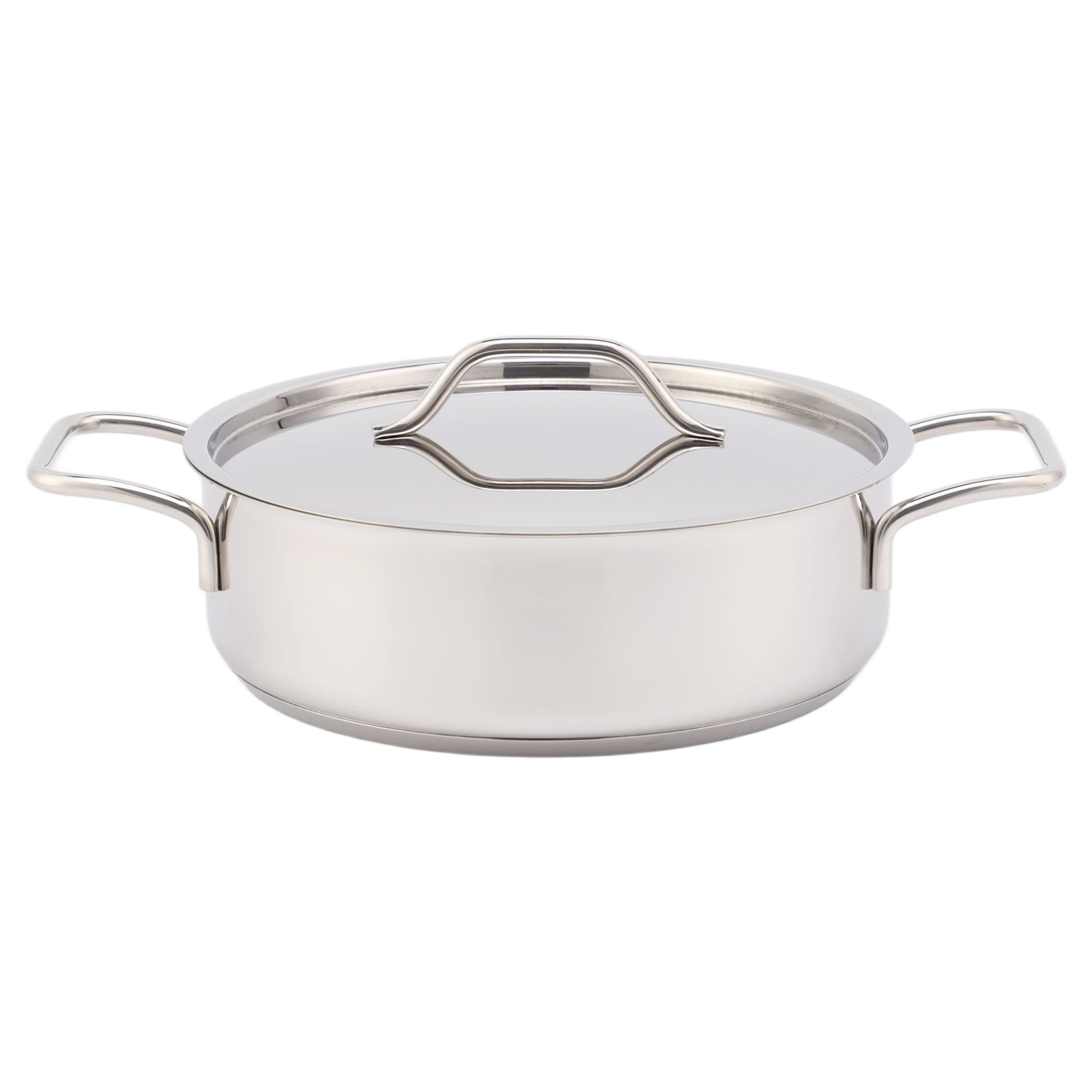 Factory New Arrival Stainless Steel Cookware Set Cooking Pots With Handle Impact Bonded Bottom Cookware Set Casserole