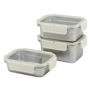 Premium Food Grade Stainless Steel Bento Lunch Box Air Tight with Leak-Proof Lid for Refrigerator Storage & Food Container