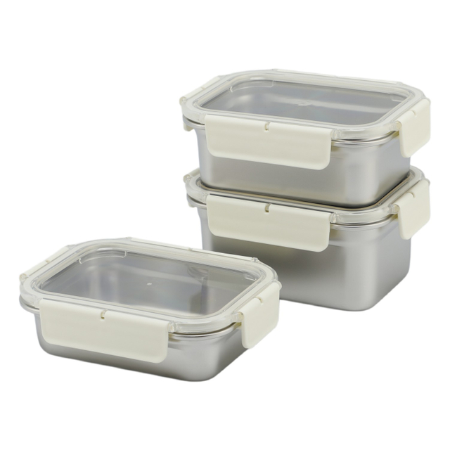 Premium Food Grade Stainless Steel Bento Lunch Box Air Tight with Leak-Proof Lid for Refrigerator Storage & Food Container